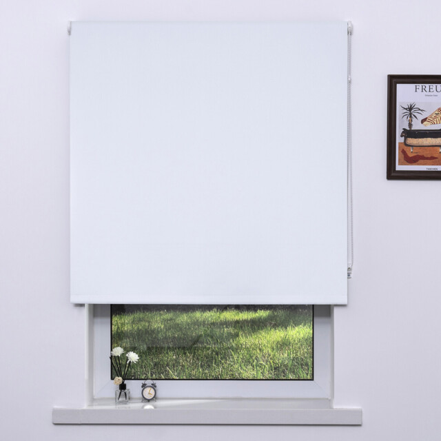 White Plain Blackout Blind 60 x 165cm - image 1