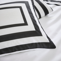 Oxford Border Duvet Set Monochrome Superking - thumbnail 4