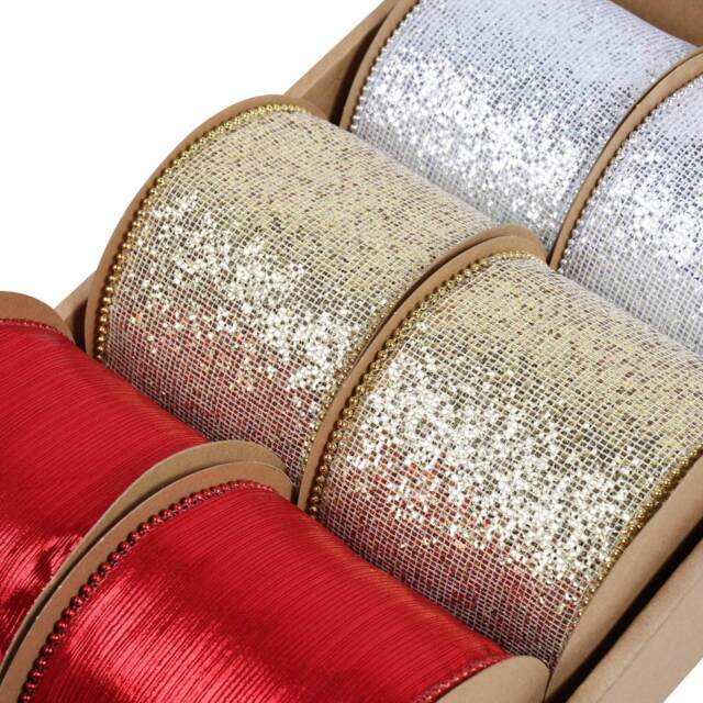 Single Christmas Ribbon 4.5m in Assorted styles - image 1