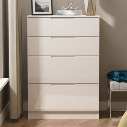Crowndale Milan Kashmir Gloss and Kashmir 4 Drawer Deep Chest of Drawers Ready Assembled