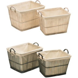 Premier Housewares Rustic Grey Storage Baskets 2 Pack - thumbnail 3