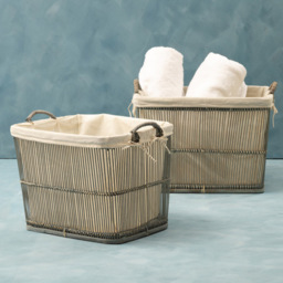 Premier Housewares Rustic Grey Storage Baskets 2 Pack - thumbnail 2