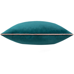 Furn Meridian Velvet Teal and Blush Cushion 45 x 45cm - thumbnail 3