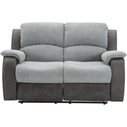 New Charleston 2 Seater Grey Manual Recliner Sofa - thumbnail 2