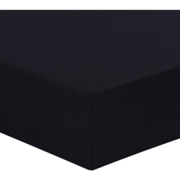 My Home Black Double Polycotton Fitted Bed Sheet