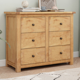 Cabinet Bits Lugo 6 Drawer Antique Chest of Drawers with Brass Knob