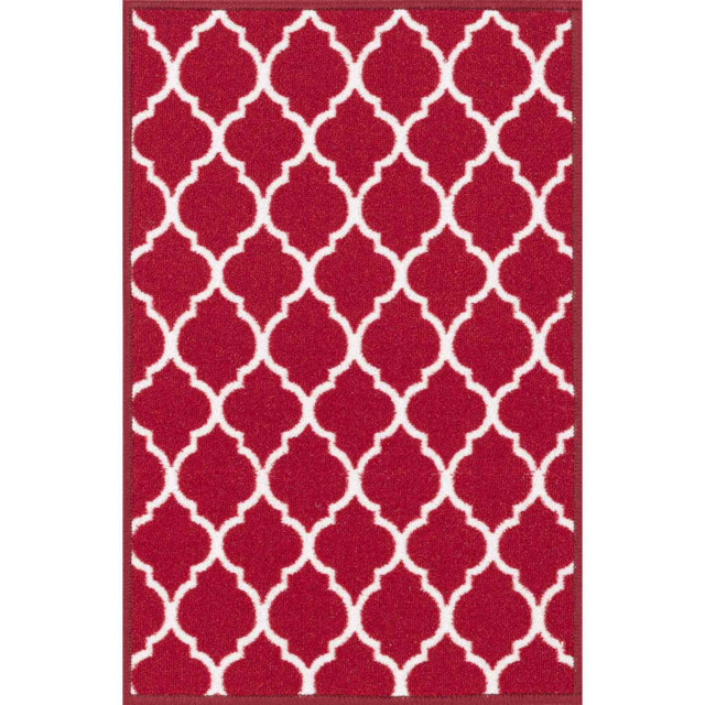 Desire Rugs Red Anti Slip Trellis Design Door Mat 80 x 300cm - image 1