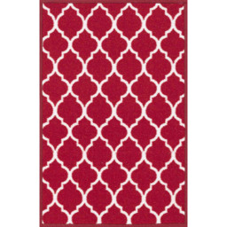 Desire Rugs Red Anti Slip Trellis Design Door Mat 80 x 300cm