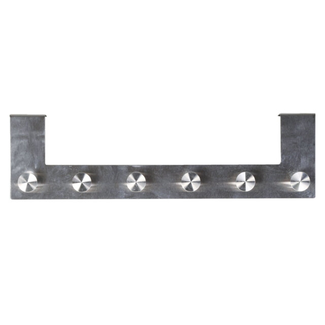 Decorails Brushed Stainless Steel 6 Hook Coat Rail