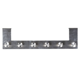 Decorails Brushed Stainless Steel 6 Hook Coat Rail