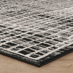 Desire Rugs Mayfair Metallic Sheen Mesh Design Rug Black 200 x 290cm - thumbnail 4