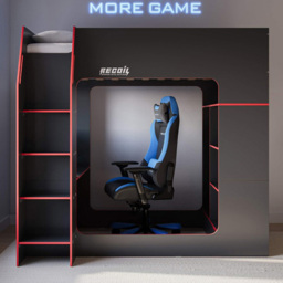 Flair Meridian Black Single Gaming High Sleeper - thumbnail 2
