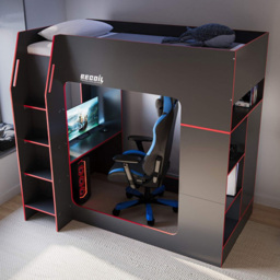 Flair Meridian Black Single Gaming High Sleeper - thumbnail 3
