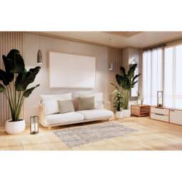 Eden Textured Rug - Beige / 120cm - thumbnail 2