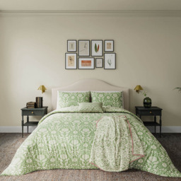 Helena Springfield Green Double Sunflowers Duvet Set