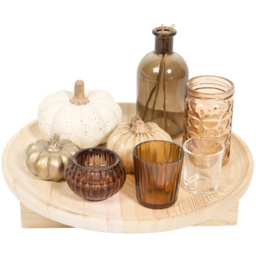 Neutral Pumpkin Candle Tray - thumbnail 1