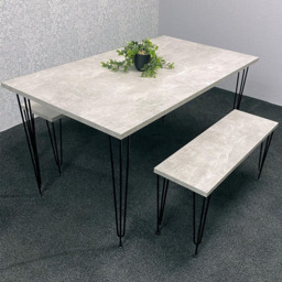 Kosy Koala 4 Seater Wood Rectangular Dining Bench Set Grey
