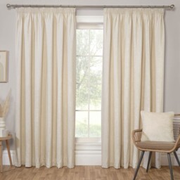 Divante Natural Chenille Taped Curtain 183 x 168cm