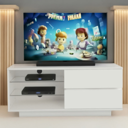 Centurion Supports Gallus 2 Drawer 3 Shelf Gloss White TV Unit