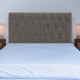 Bedmaster Lona Small Double Slate Linen Buttoned Headboard - thumbnail 1
