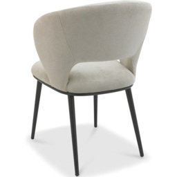 Bentley Designs Luca Beige Fabric Upholstered Dining Chair Set of 2 - thumbnail 4