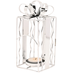 The Seasonal Gift Co. Present Shaped Metal Tealight Holder 16cm - thumbnail 4