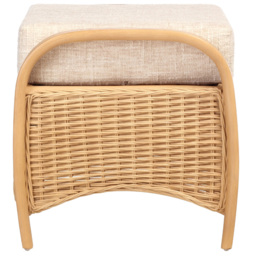 Desser Furniture Centurion Cotton Cream Rattan Footstool - thumbnail 4