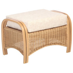 Desser Furniture Centurion Cotton Cream Rattan Footstool - thumbnail 2