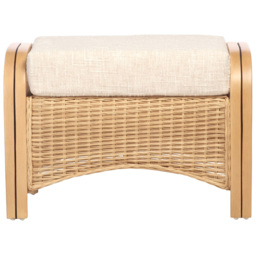 Desser Furniture Centurion Cotton Cream Rattan Footstool - thumbnail 3