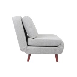 Draper Woven Fabric Folding 2 Seater Sofa Bed - Grey - thumbnail 4