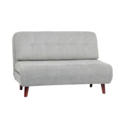 Draper Woven Fabric Folding 2 Seater Sofa Bed - Grey - thumbnail 3