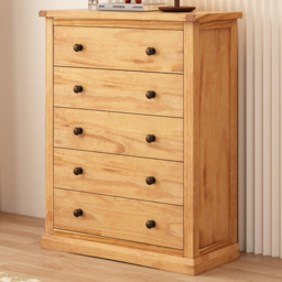Cabinet Bits Lucca 5 Drawer Chest of Drawers with Brass Knob