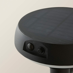 ValueLights Matte Black PIR Motion Sensor Solar Powered LED Outdoor Halo Wall Light - thumbnail 3
