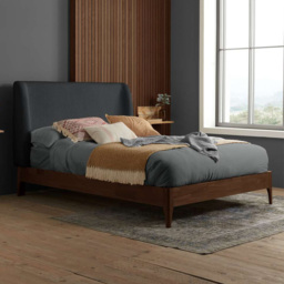 Birlea Halfden Double Bed with Boucle Winged Headboard - thumbnail 1