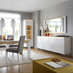Furniture To Go Lazio 4 Door 2 Drawer Alpine White Sideboard - thumbnail 4