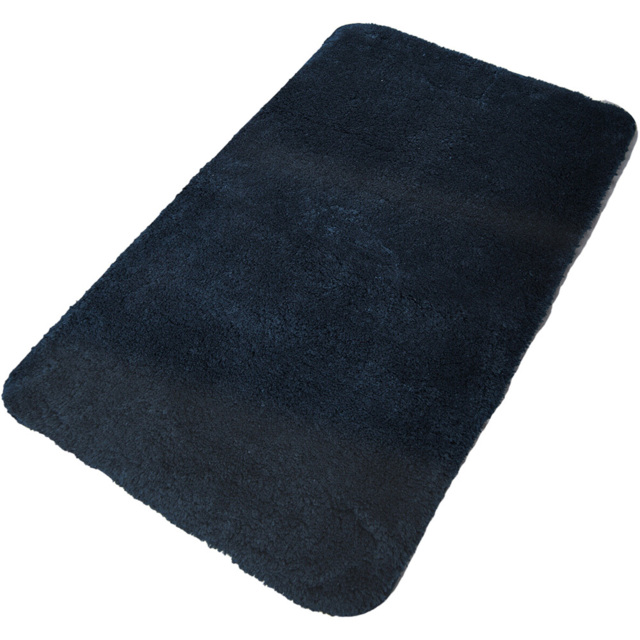 Navy Polyester Supersoft Bath Mat 45 x 75cm - image 1