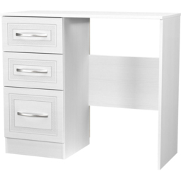 Crowndale Dorset 3 Drawer Signature White Vanity Dressing Table Ready Assembled - thumbnail 4