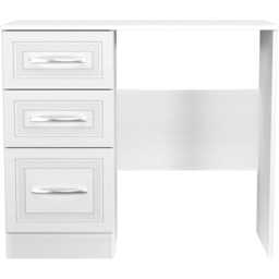 Crowndale Dorset 3 Drawer Signature White Vanity Dressing Table Ready Assembled - thumbnail 2
