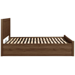 Herringford Walnut King Size Chevron Ottoman Bed - thumbnail 4