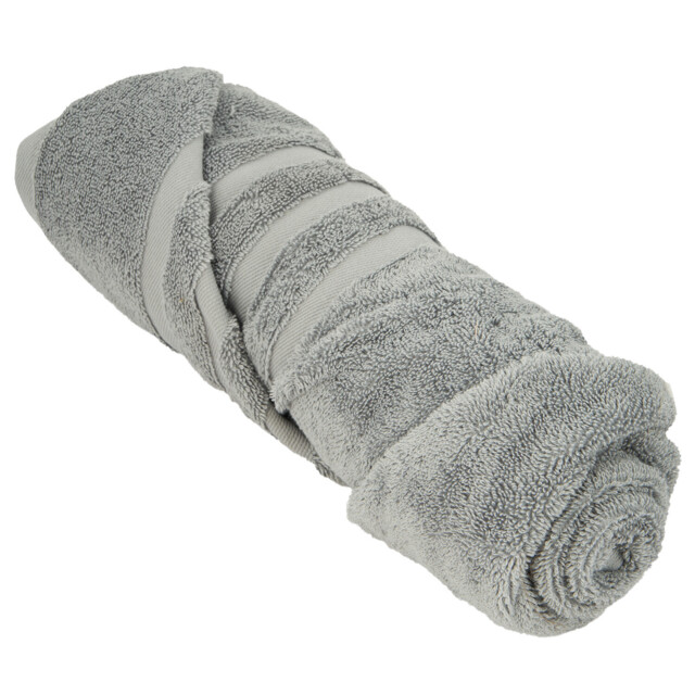 Silver Cotton Bath Towel 125 x 70cm - image 1