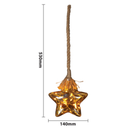 Xmas Haus 10 Warm White LED Star Rope Light 53cm - thumbnail 3