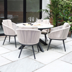 Royalcraft Bali 4 Seater Round Ceramic Dining Set