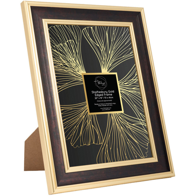 Shaftesbury Gold Edged Frame Black 20 x 16inch - image 1