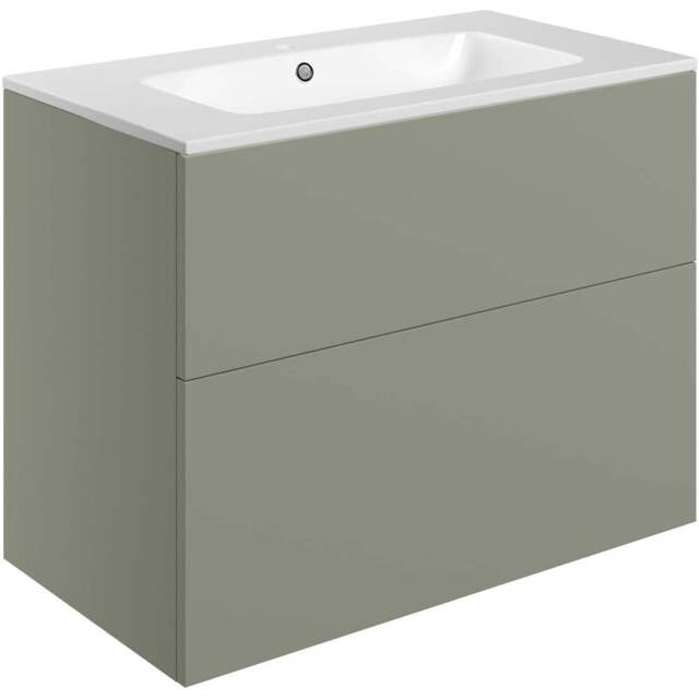 Bathstore Wharton 2 Door Green Wall Hung Basin Unit 815mm - image 1
