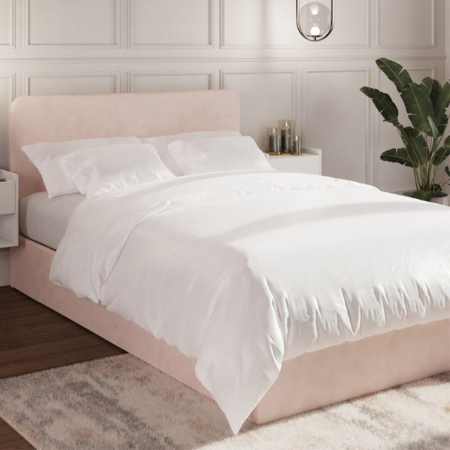 GFW Chiswick Soft Pink Small Double Ottoman Bed with SC Pocket Sprung Mattress - image 1