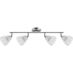 Cosylyte Athella Bathroom 4 Light Ribbed Glass Spotlight