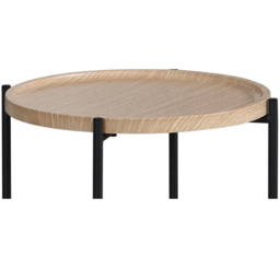 Natural 2 Tier Side Table  Natural and Black - thumbnail 3