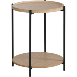 Natural 2 Tier Side Table  Natural and Black - thumbnail 2