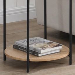 Natural 2 Tier Side Table  Natural and Black - thumbnail 4