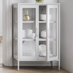 LPD Home Marsh Matte White 2 Door Cabinet